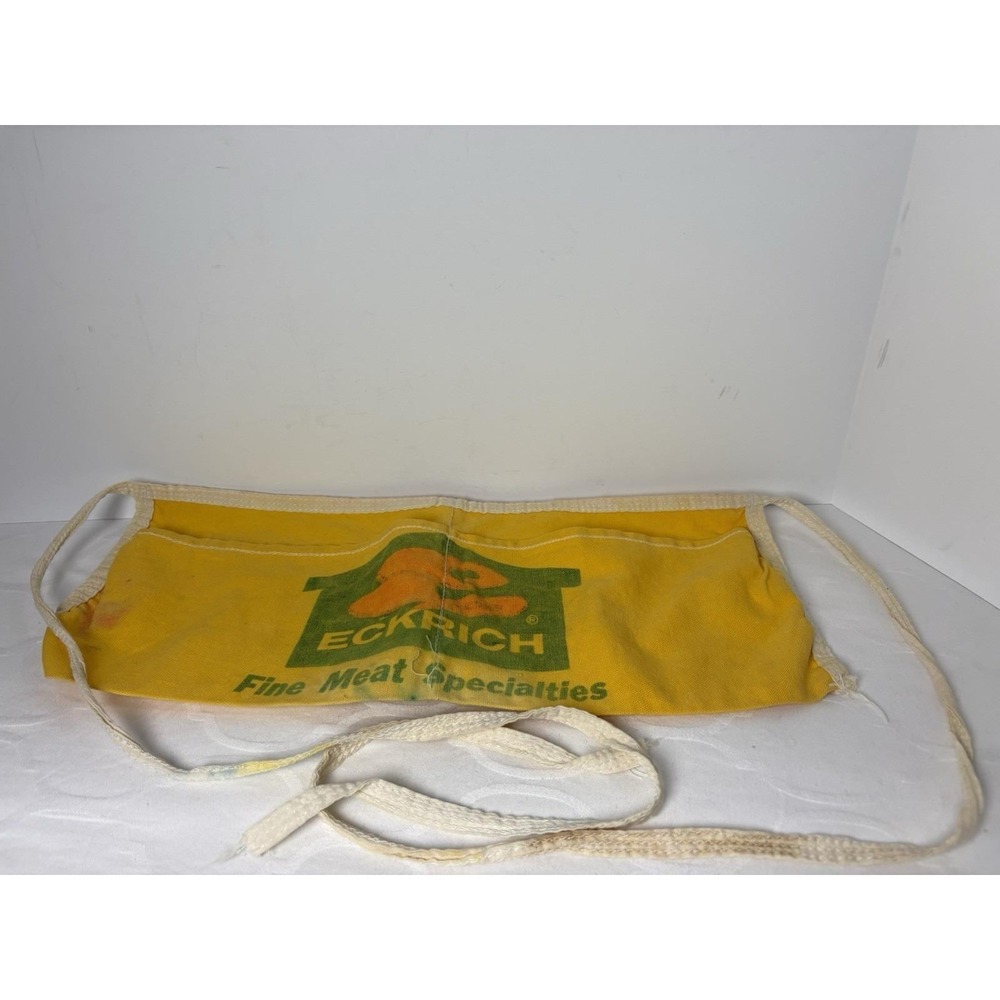 Rare Eckrich Fine Meat Specialties Yellow Apron Advertising Collectible Vintage